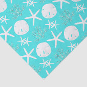 スターフィッシュサンドドルクリスマスビーチアクアブルー 薄葉紙 (詳細)