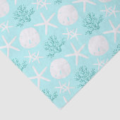 スターフィッシュサンドドルクリスマスビーチアクアブルー 薄葉紙 (詳細)
