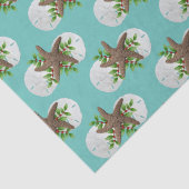 スターフィッシュサンドドルトロピカルクリスマスパターン 薄葉紙 (詳細)