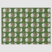 スターフィッシュサンドドルトロピカルクリスマスパターン 薄葉紙 (正面)