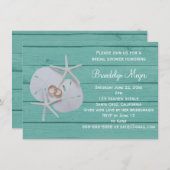 スターフィッシュサンドドルブライダルシャワー招待状 招待状 (正面/裏面)