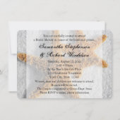 スターフィッシュサンドビーチカップルのブライダルシャワー 招待状 (裏面)