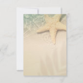 スターフィッシュサンドビーチ結婚式 招待状 (裏面)