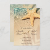 スターフィッシュサンドビーチ結婚式 招待状 (正面/裏面)