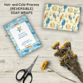 🐚スターフィッシュシーシェルアイボリー&ブルーソープラップ