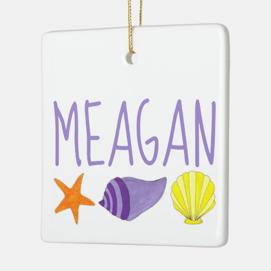 スターフィッシュシーシェルズシーショアビーチハウスバカンス セラミックオーナメント (左)