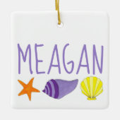 スターフィッシュシーシェルズシーショアビーチハウスバカンス セラミックオーナメント (正面)