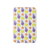 スターフィッシュシーシェルズシーショアビーチハウスバカンス バスマット (正面縦)