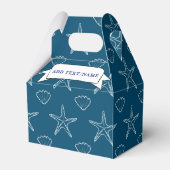 スターフィッシュシーシェルパターンオン海ブルーカスタム フェイバーボックス (裏面サイド)