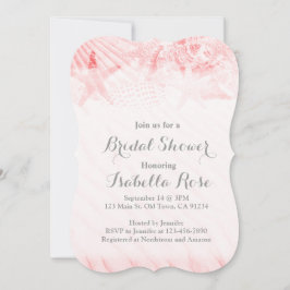 スターフィッシュシーシェルビーチブライダルシャワー招待状 招待状