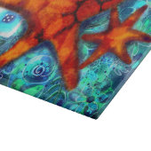 スターフィッシュシーシェルビーチ沿岸航海の抽象芸術 カッティングボード (角)