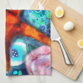 スターフィッシュシーシェルビーチ沿岸航海の抽象芸術 キッチンタオル (四つ折り)