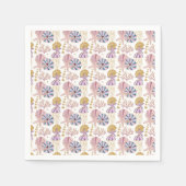 スターフィッシュシーシェルブルーパープルピンク航海の海 スタンダードカクテルナプキン (正面)