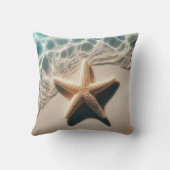 スターフィッシュシーシェルベージュトロピカルビーチ海 クッション (裏面)