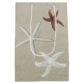 スターフィッシュシースターズビーチサンド抱き枕 ミディアムペーパーバッグ (裏面)