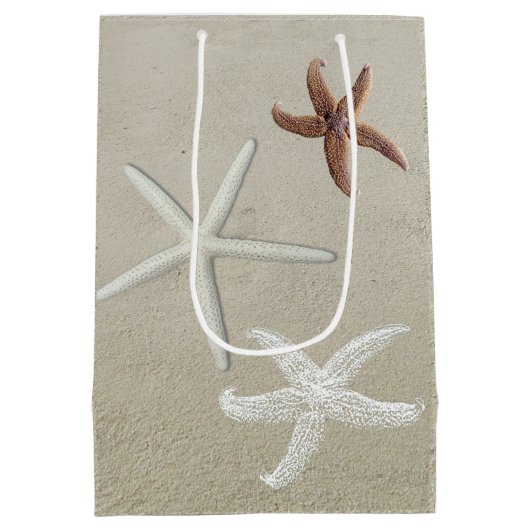 スターフィッシュシースターズビーチサンド抱き枕 ミディアムペーパーバッグ (裏面)