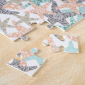 スターフィッシュシームレスパターンジグソーパズル ジグソーパズル (側面)