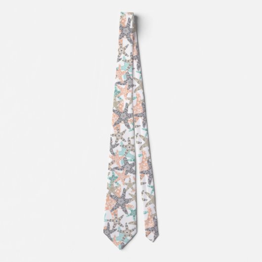 スターフィッシュシームレス繰り返しパターンネックタイ ネクタイ (正面)