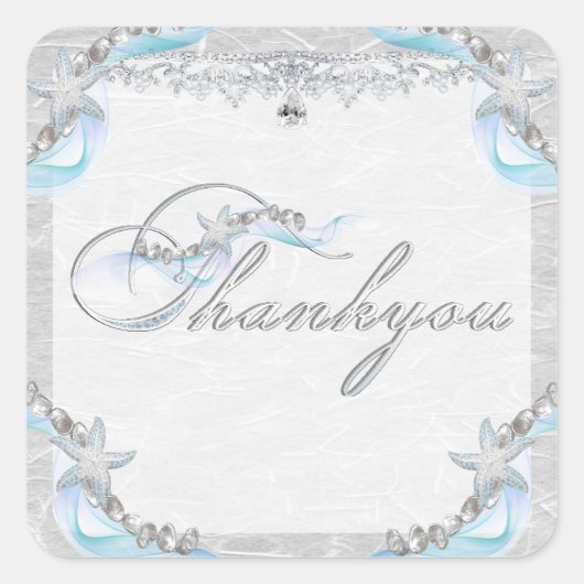 スターフィッシュジェムステッカー スクエアシール (正面)