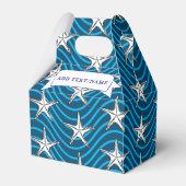 スターフィッシュスケッチブルーウェーブパターン名前をカスタムする フェイバーボックス (裏面サイド)