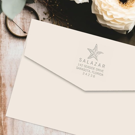 スターフィッシュスタイルビーチハウス差出人住所 セルフインキングスタンプ