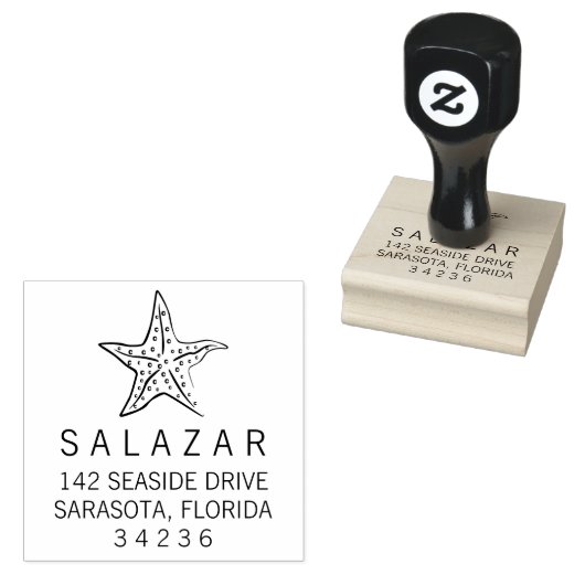 スターフィッシュスタイルビーチハウス差出人住所 ラバースタンプ (押印)