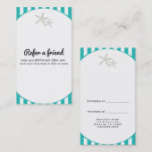 スターフィッシュティール(緑がかった色)ストライプのターコイズフレンド参照 紹介カード (正面/裏面)