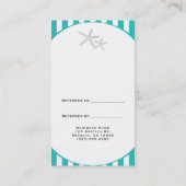 スターフィッシュティール(緑がかった色)ストライプのターコイズフレンド参照 紹介カード (裏面)