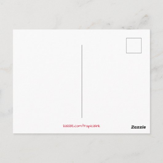 スターフィッシュトロピカルサンディビーチシーウェーブ ポストカード (裏面)