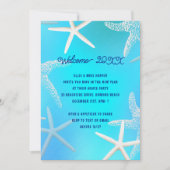 スターフィッシュトロピカルニューイヤーイブパーティの招待状 招待状 (正面)