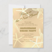 スターフィッシュニューイヤーズイブビーチパーティの招待状 招待状 (正面)