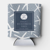 スターフィッシュネイビーブルーフロリダビーチバチェロレッテ 缶クーラー (正面)