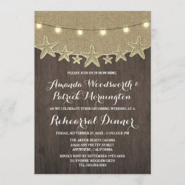 スターフィッシュバーラップビーチリハーサルディナー招待状 招待状