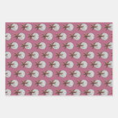 スターフィッシュパターングレーベージュすべての行事 ラッピングペーパーシート (正面3)