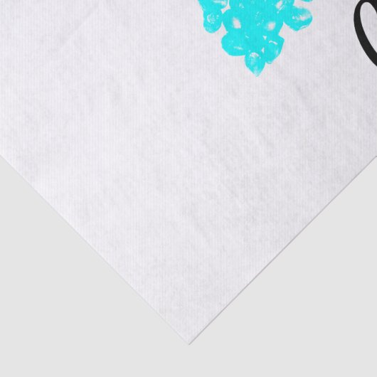 スターフィッシュパターンティール（緑がかった色）アクアホワイトメリークリスマス 薄葉紙 (詳細)