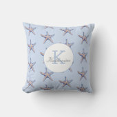 スターフィッシュパターンビーチマリン名前をカスタムする クッション (正面)