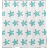 スターフィッシュパター航海のンビーチシーホムグリーンブルー シャワーカーテン (正面)