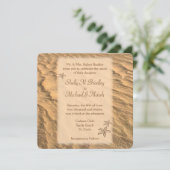 スターフィッシュビーチでのデスティネーションワエディング 招待状 (スタンド正面)