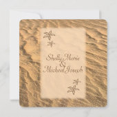 スターフィッシュビーチでのデスティネーションワエディング 招待状 (裏面)