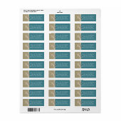 スターフィッシュビーチとバーラップティール（緑がかった色） ラベル (フルシート)