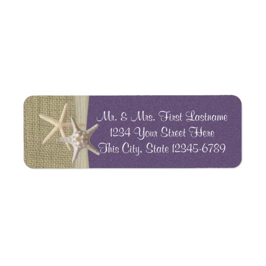 スターフィッシュビーチとバーラップパープル ラベル (正面)