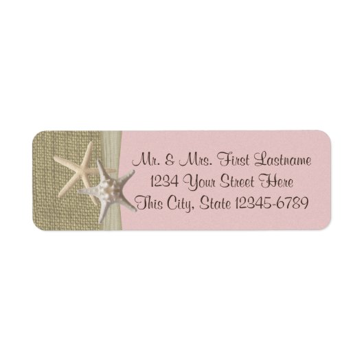 スターフィッシュビーチとバーラップピンク ラベル (正面)