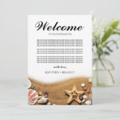 スターフィッシュビーチの目的地ウェルカムウェディング 招待状 (スタンド正面)