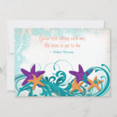 スターフィッシュビーチまたは宛先ウェディング招待状2 招待状 (裏面)