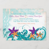 スターフィッシュビーチまたは宛先ウェディング招待状2 招待状 (正面/裏面)