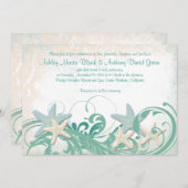 スターフィッシュビーチまたは宛先ウェディング招待状 招待状 (正面/裏面)