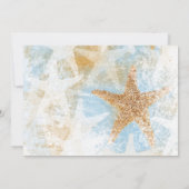 スターフィッシュビーチをテーマにした沿岸結婚式招待状 招待状 (裏面)