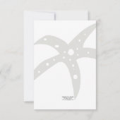 スターフィッシュビーチアクアブルー結婚式招待状 招待状 (裏面)