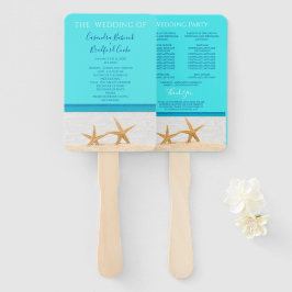 スターフィッシュビーチウェディング式プログラム ハンドファン