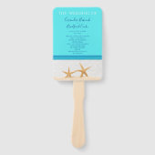 スターフィッシュビーチウェディング式プログラム ハンドファン (正面)